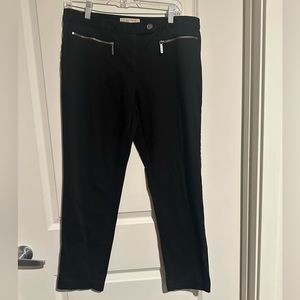 Michael Kors black pants with front zippers